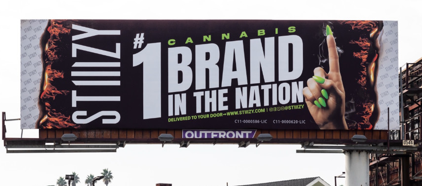STIIIZY #1 cannabis brand billboard