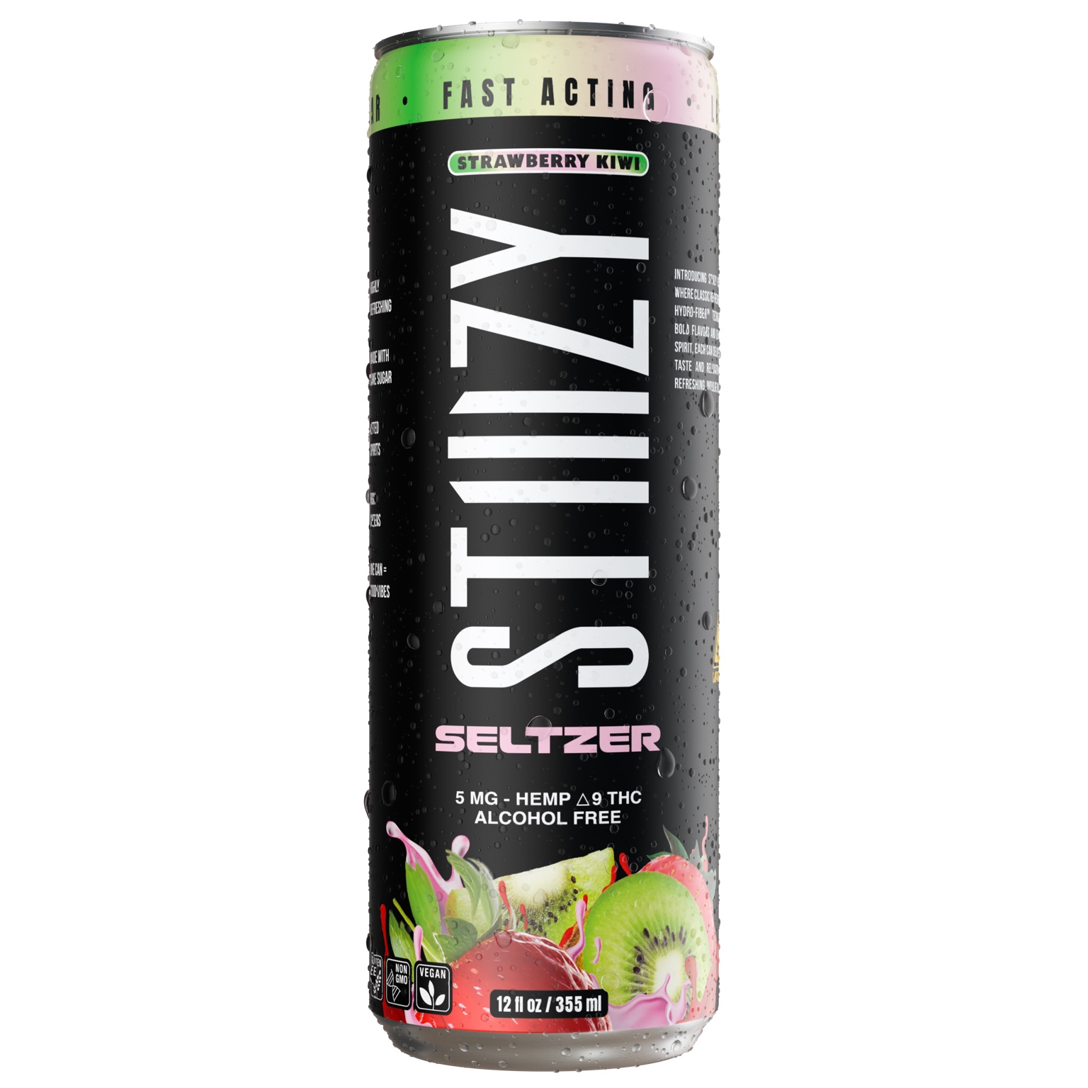 Strawberry Kiwi seltzer can