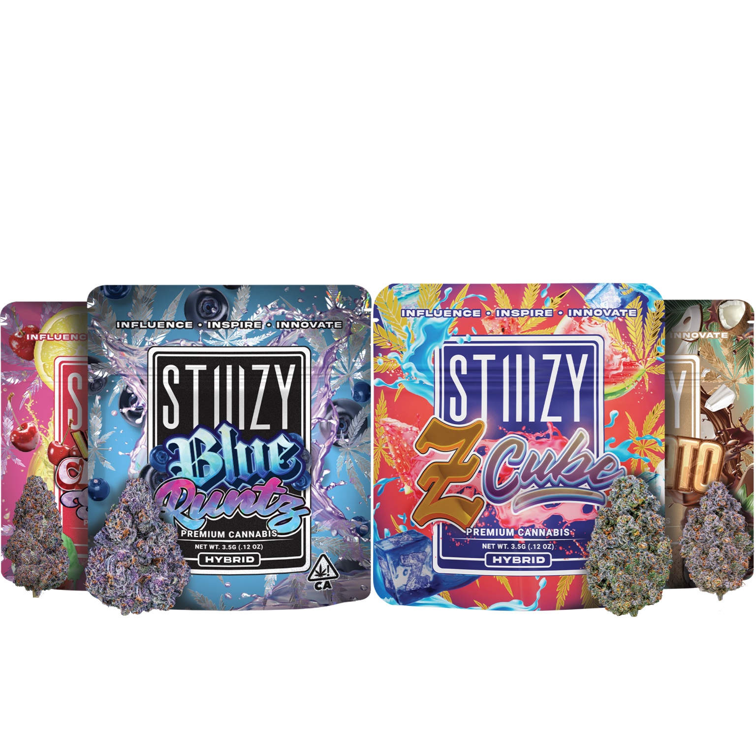 premium cannabis flower packaging lineup