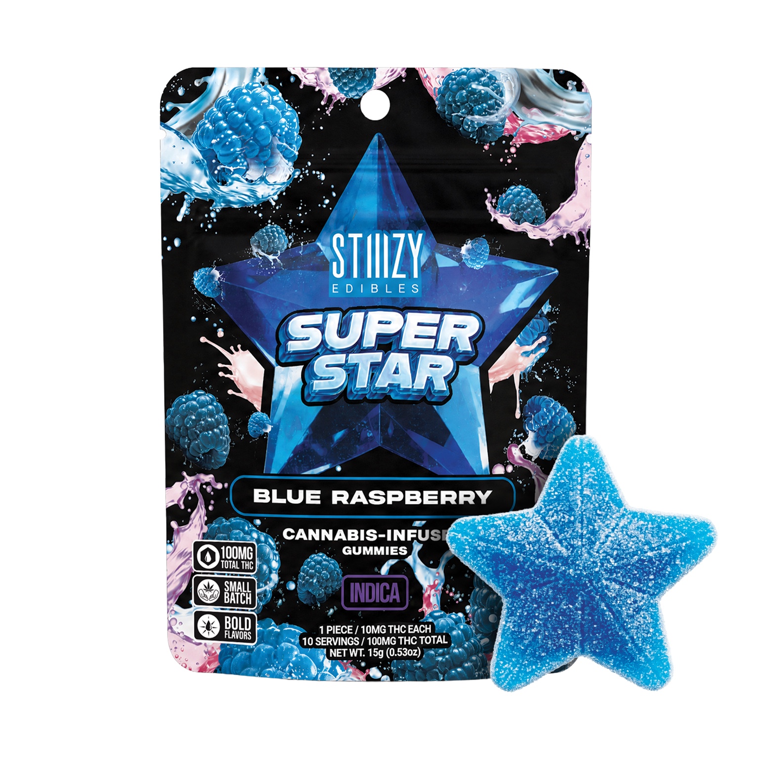 Blue Raspberry Super Star edible