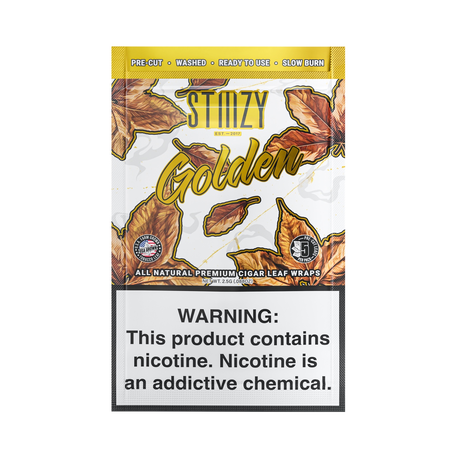 Golden cigar leaf wraps